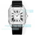 Swiss Copy Cartier Santos 2824 White Dial Rome 100th Anniversary Men's Watch 